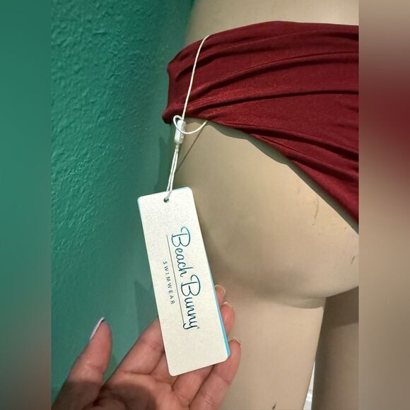 Beach Bunny Deep Red Bikini Bottom - Picture 4 of 7